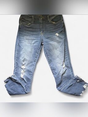 Arizona Jean Company Distressed Boyfriend Jeans - Blue
